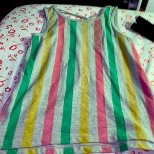 Pink, yellow, and green tank top